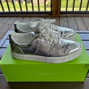 Sam Edelman Harper Sneaker Silver Size 6